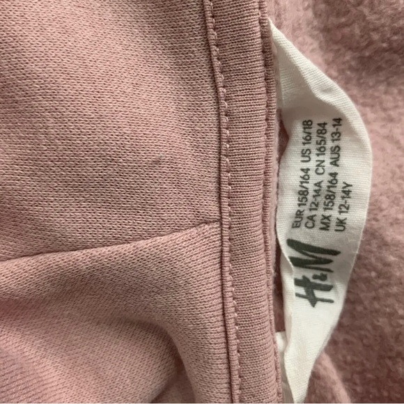 H&M Hoodie Pink NYC Long Sleeves Jumper Hoody Pullover Top Girls Size 12-14yrs - Picture 10 of 13